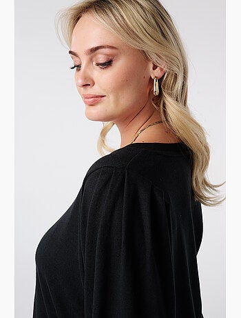 Ms mode top à manches bouffantes