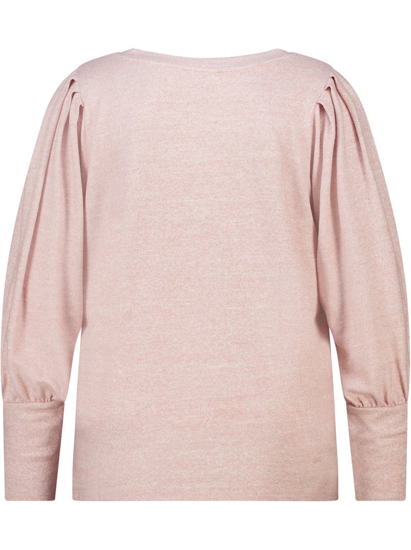 Ms mode top à manches bouffantes Rose clair - Kiabi