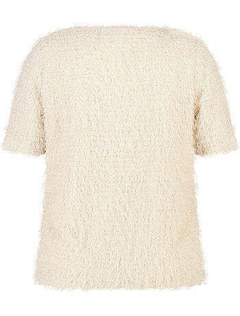 Ms mode top à texture duveteuse