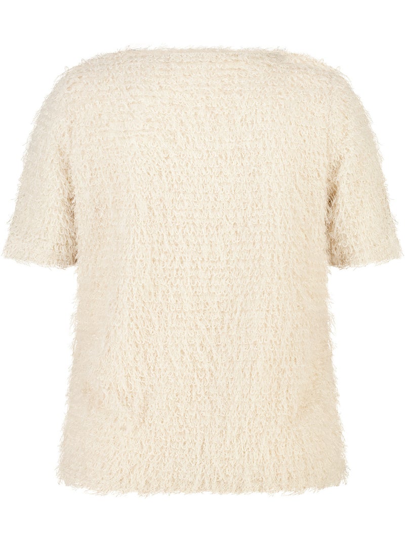 Ms mode top à texture duveteuse Crème - Kiabi