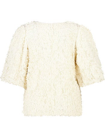 Ms mode top avec fleurs 3d