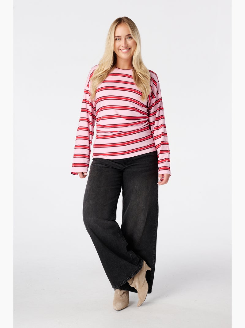 Ms mode top cintré Rose rouge - Kiabi