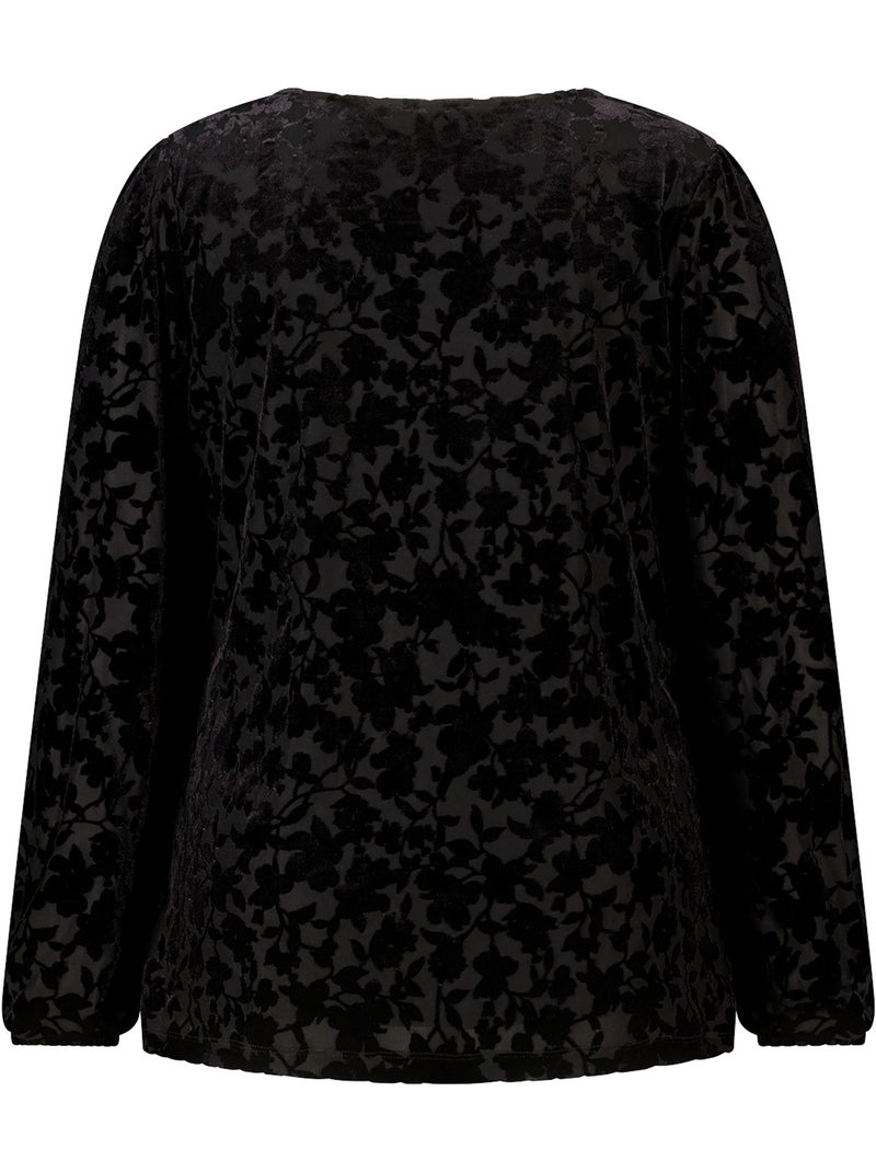 Ms mode top en velours Noir - Kiabi