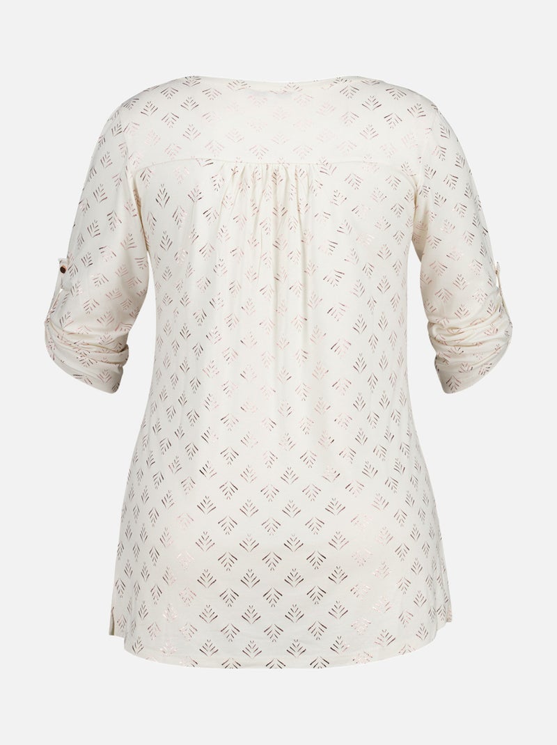 MS MODE Top Haut à boutons Blanc cassé - Kiabi