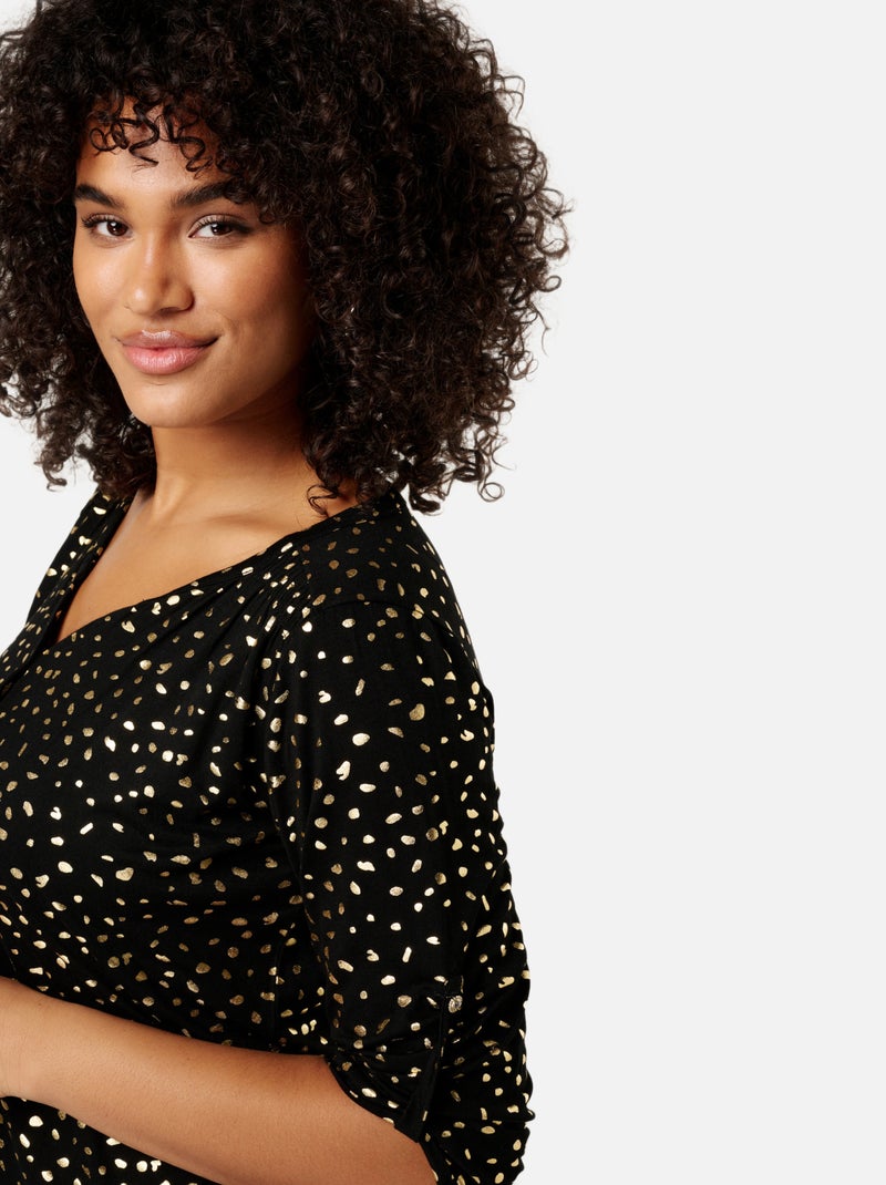 MS MODE Top Haut à boutons Or rose - Kiabi