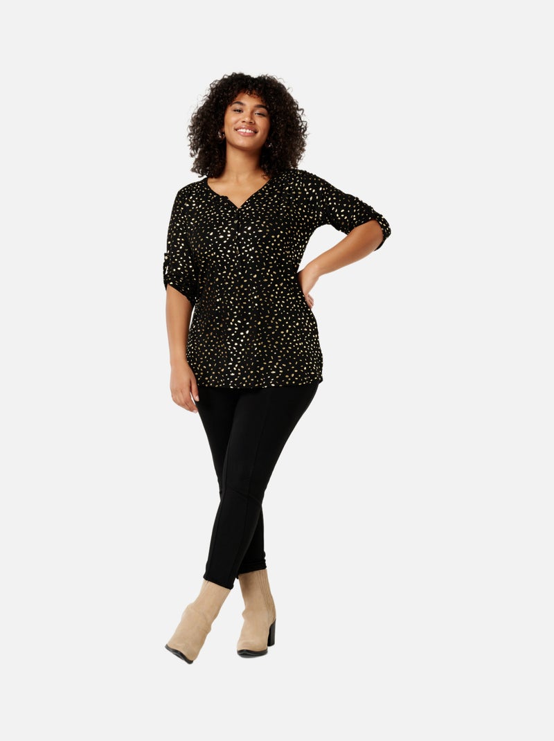 MS MODE Top Haut à boutons Or rose - Kiabi