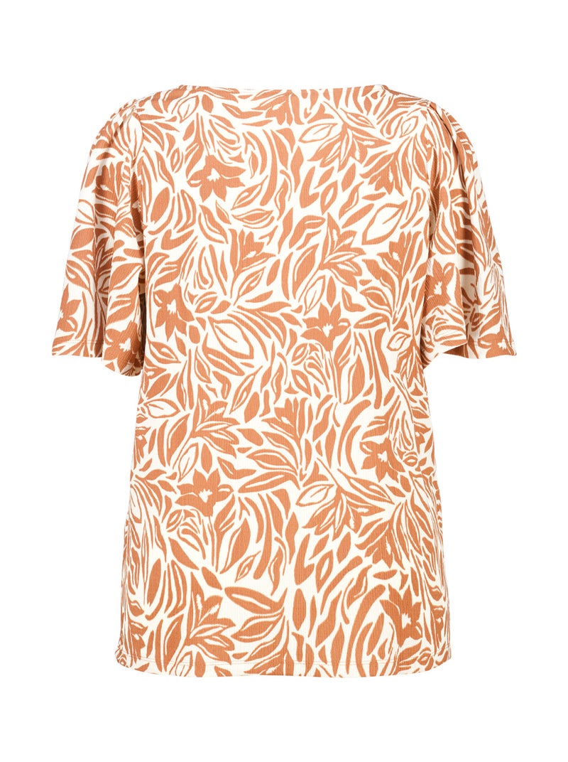 MS MODE Top Haut à imprimé Rouge brique - Kiabi