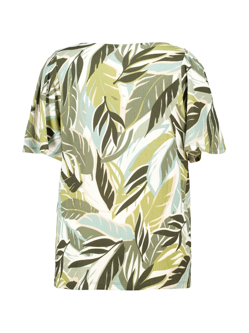 MS MODE Top Haut à imprimé Vert - Kiabi