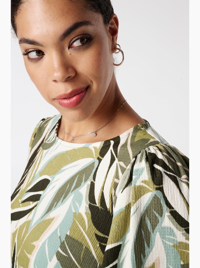 MS MODE Top Haut à imprimé Vert - Kiabi