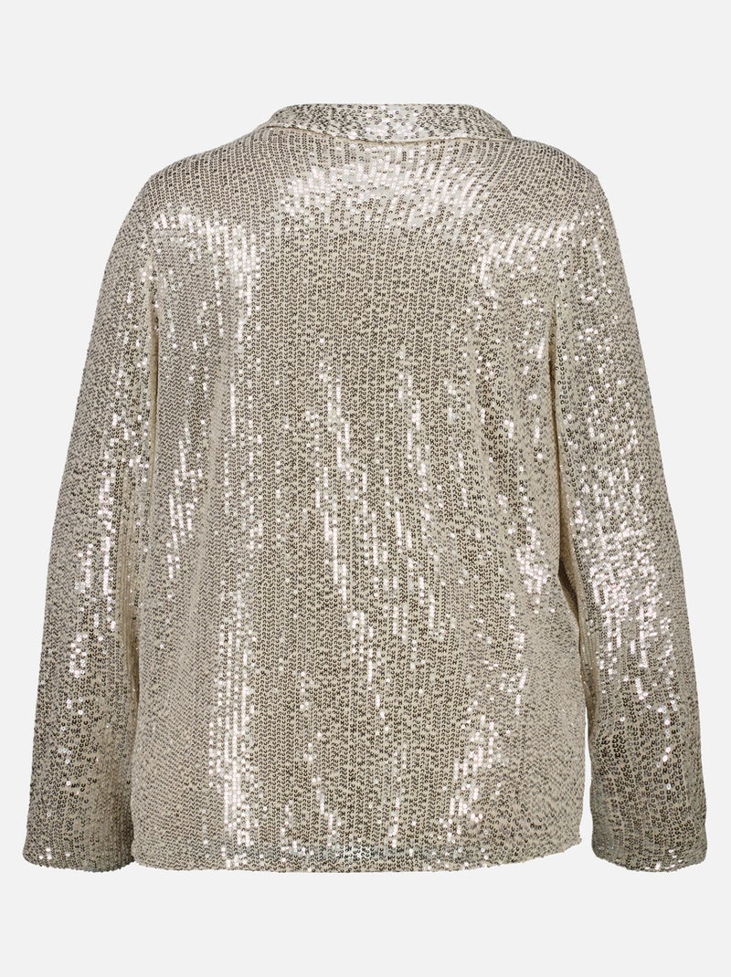 MS MODE Top Haut à paillettes Or rose - Kiabi