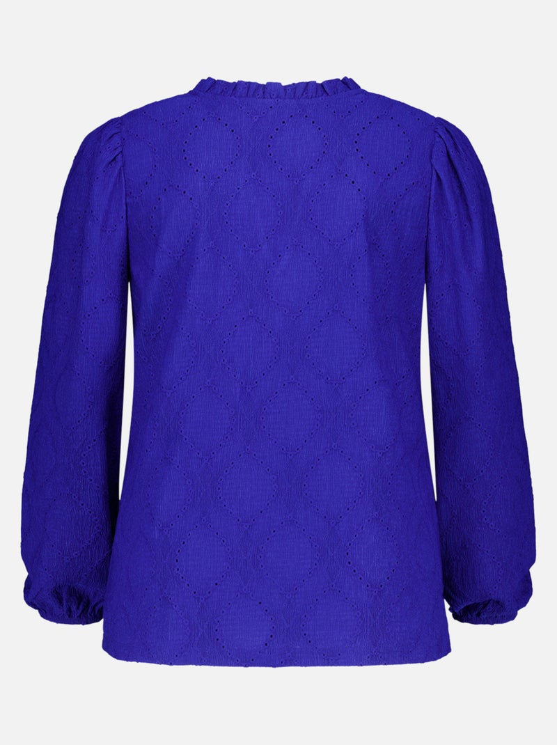 MS MODE Top Haut avec broderie Bleu cobalt - Kiabi