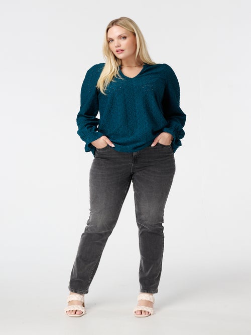 MS MODE Top Haut avec broderie - Kiabi