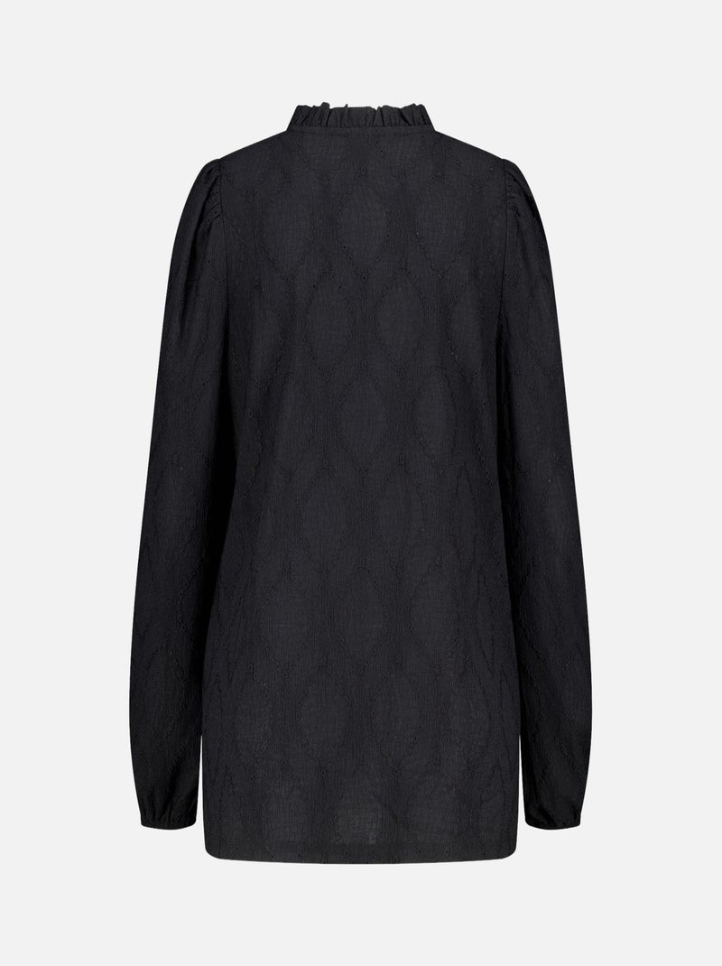 MS MODE Top Haut avec broderie Noir - Kiabi