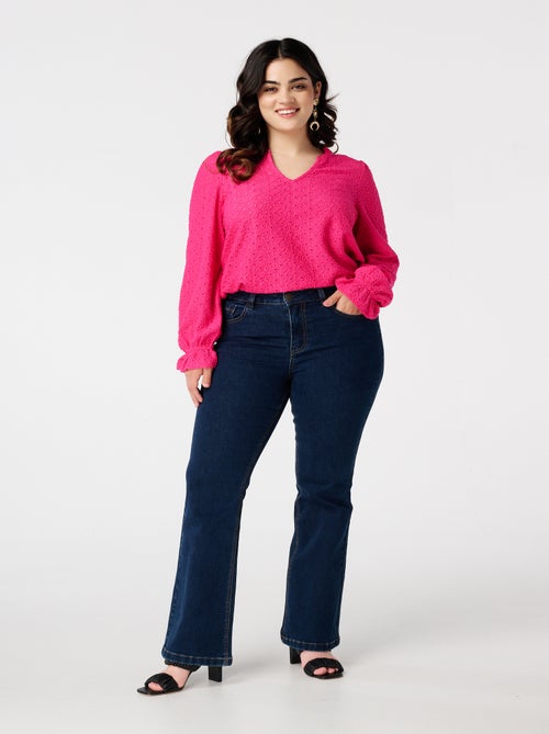 MS MODE Top Haut avec broderie - Kiabi