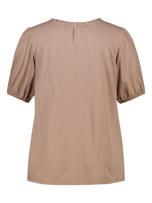 MS MODE Top Haut avec col en V à volants - Kiabi