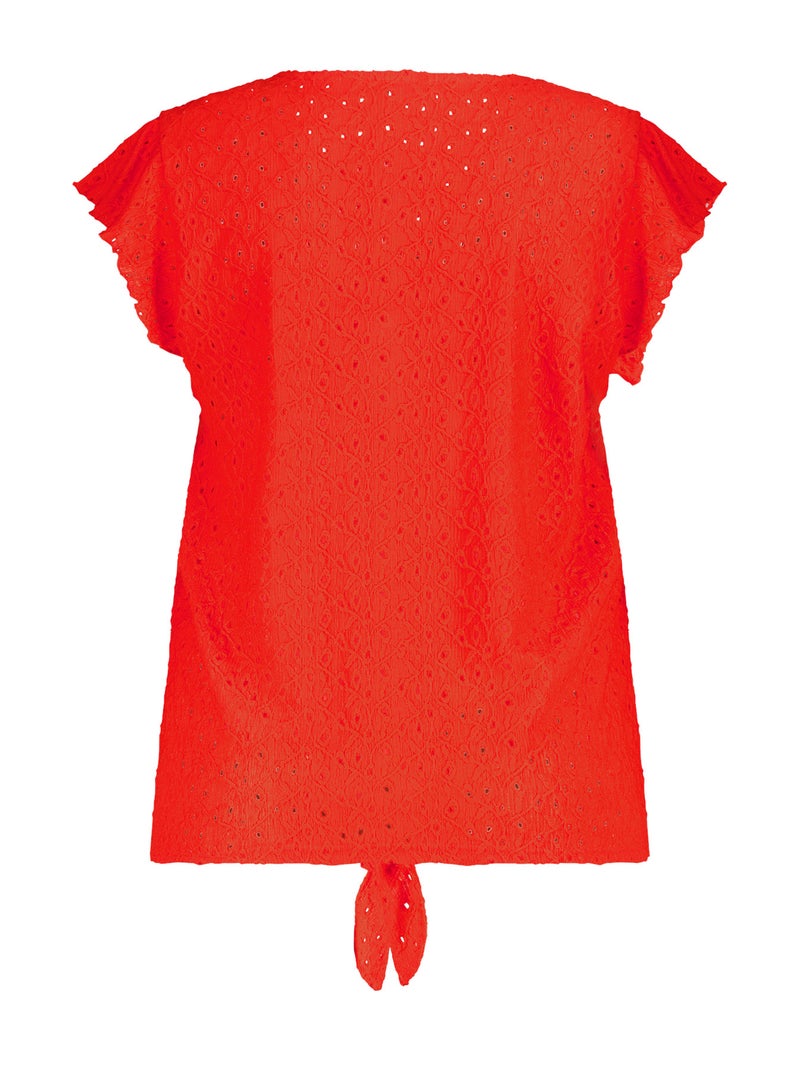 MS MODE Top Haut avec détails en crochet Rouge - Kiabi