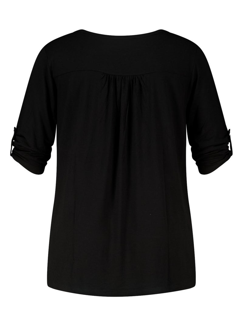 MS MODE Top Haut avec stretch Noir - Kiabi