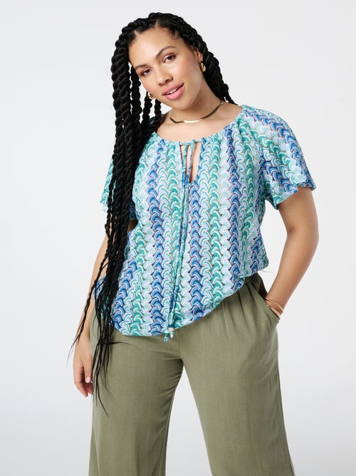 MS MODE Top Haut avec texture en maille - Kiabi