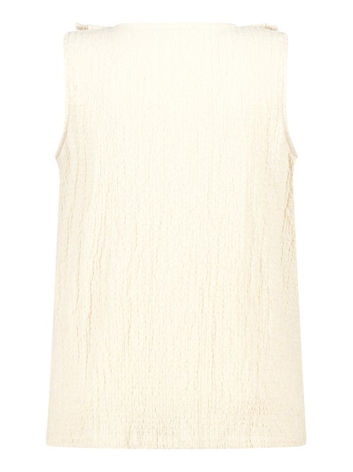 MS MODE Top Haut avec volants fantaisie - Kiabi