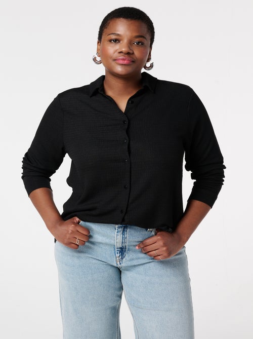 MS MODE Top Haut de style chemise - Kiabi