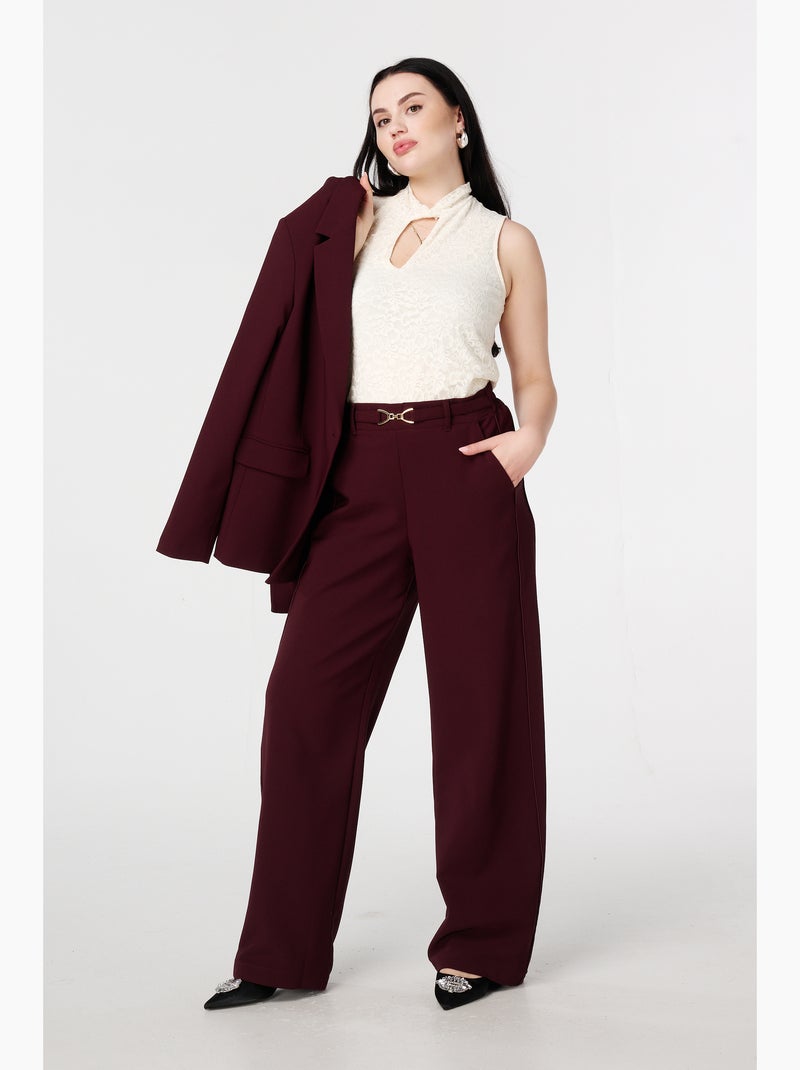 MS MODE Top Haut en dentelle Crème - Kiabi