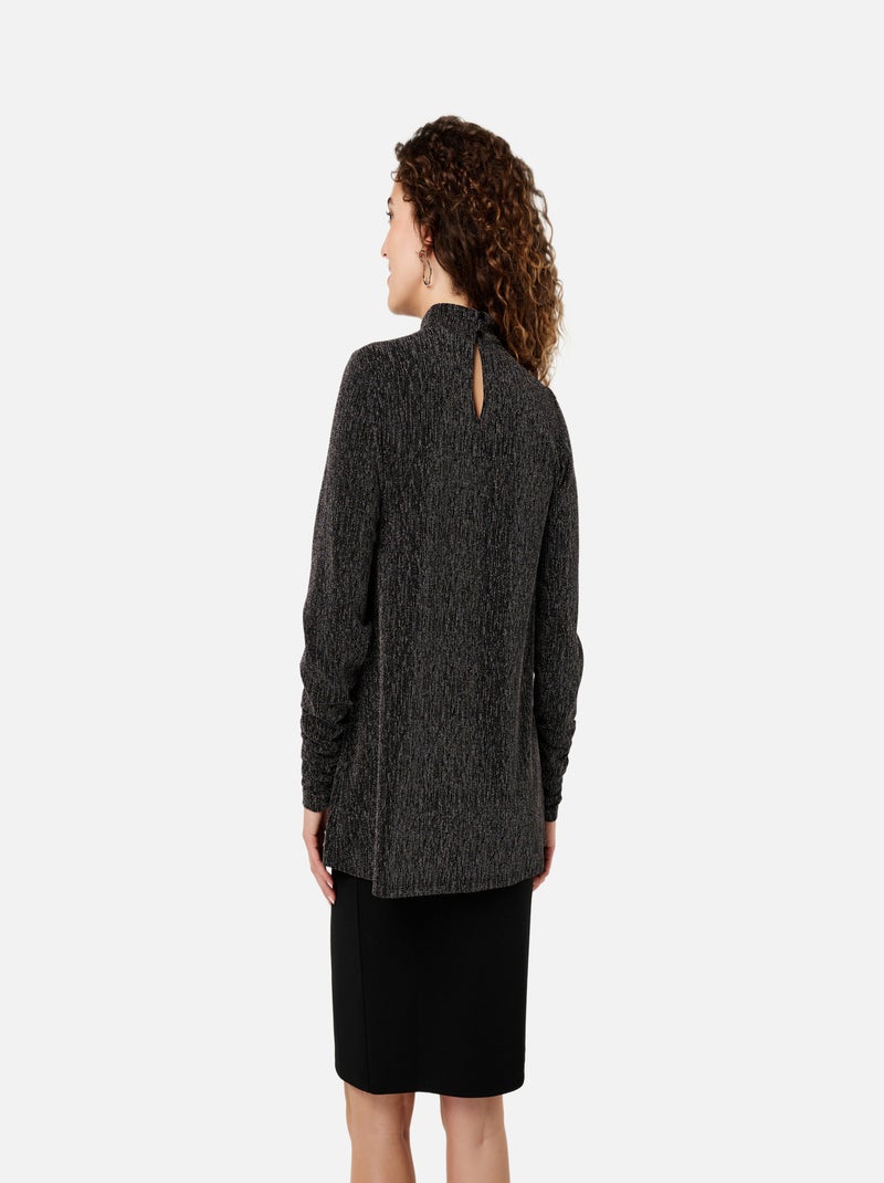 MS MODE Top Haut en lurex Noir - Kiabi