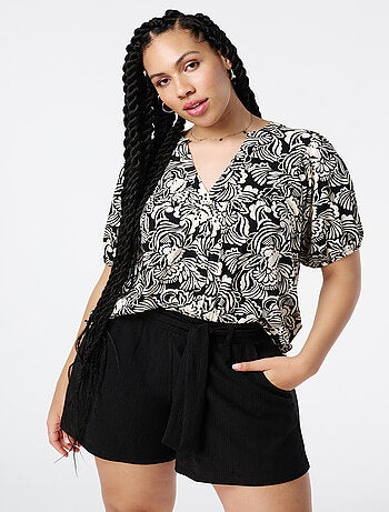 MS MODE Top Haut léger à imprimé