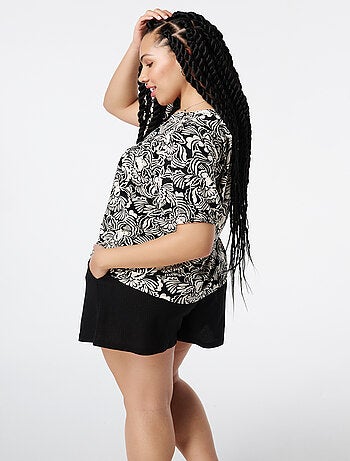 MS MODE Top Haut léger à imprimé