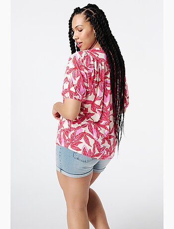 MS MODE Top Haut léger à imprimé