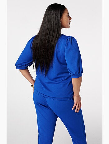 MS MODE Top Top à manches bouffantes