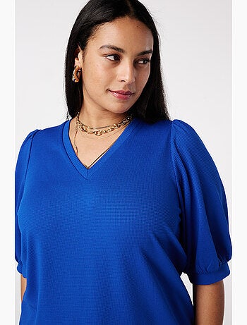 MS MODE Top Top à manches bouffantes