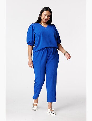 MS MODE Top Top à manches bouffantes