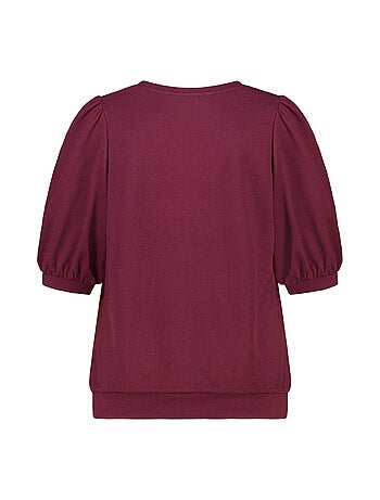 MS MODE Top Top à manches bouffantes