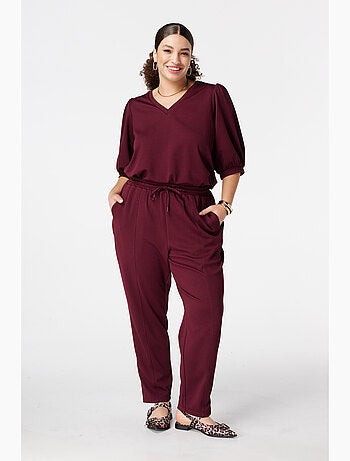 MS MODE Top Top à manches bouffantes