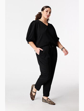 MS MODE Top Top à manches bouffantes