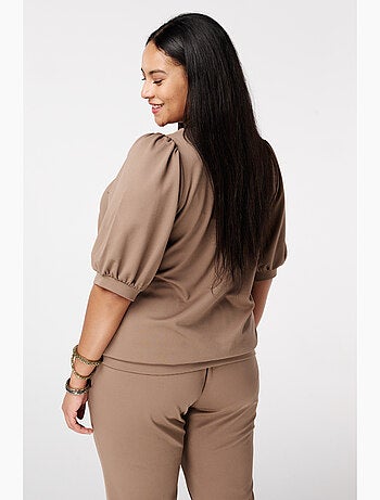 MS MODE Top Top à manches bouffantes