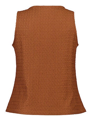 MS MODE Top Top asymétrique avec détails décoratifs