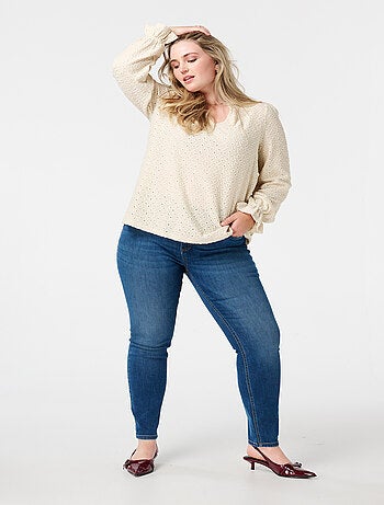 MS MODE Top Top avec détails de broderie
