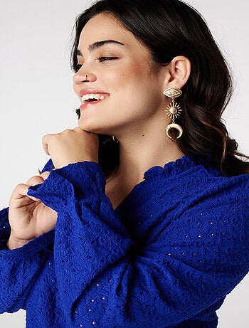 MS MODE Top Top avec détails de broderie
