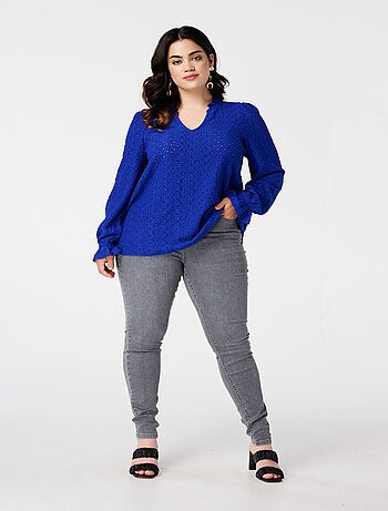 MS MODE Top Top avec détails de broderie