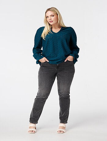 MS MODE Top Top avec détails de broderie