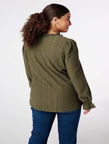 MS MODE Top Top avec détails de broderie