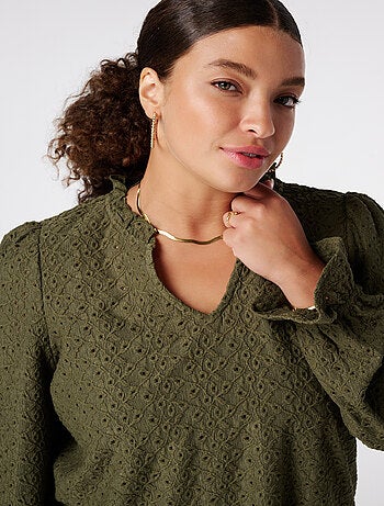 MS MODE Top Top avec détails de broderie