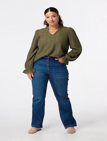 MS MODE Top Top avec détails de broderie