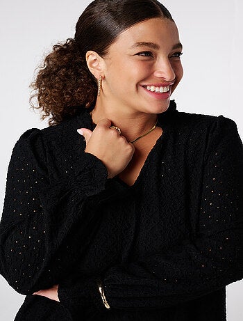 MS MODE Top Top avec détails de broderie
