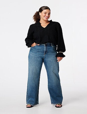 MS MODE Top Top avec détails de broderie