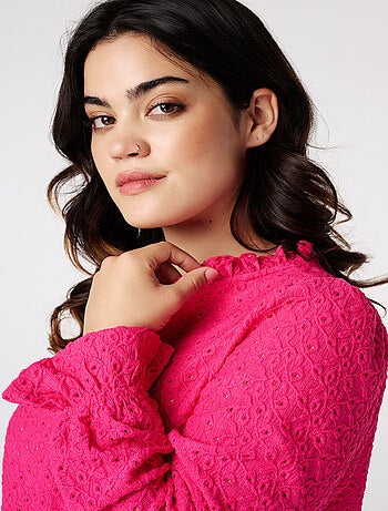 MS MODE Top Top avec détails de broderie
