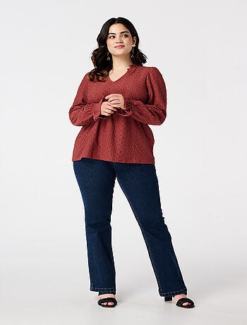 MS MODE Top Top avec détails de broderie