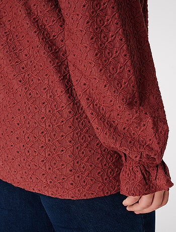 MS MODE Top Top avec détails de broderie