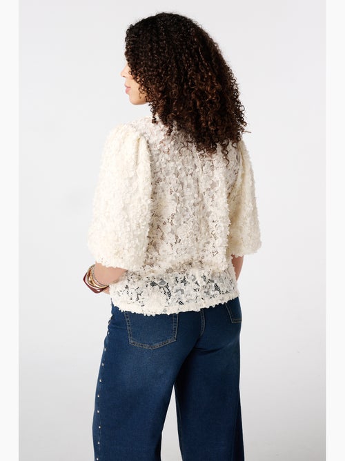 MS MODE Top Top avec fleurs 3D - Kiabi